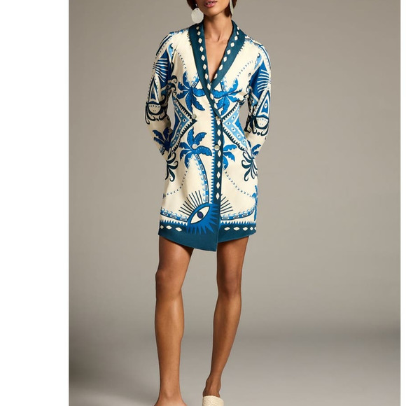 FARM Rio Dresses & Skirts - Farm Rio Long-Sleeve Blazer Dress nwt size Small